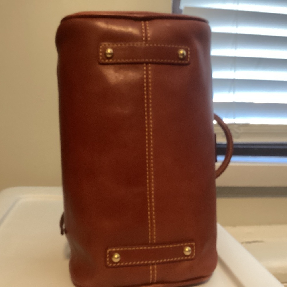 Dooney and Bourke Florentine Barrel Satchel, Ginger - Picture 4 of 8